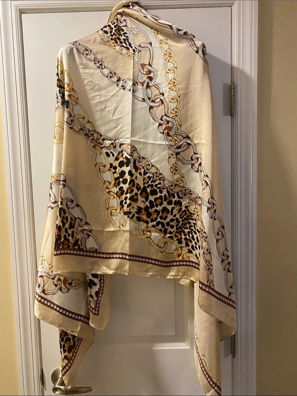 Jessica McClintock Huge Silky Versace Inspired Print Wrap Scarf NWT